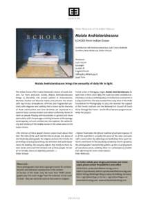 New Release at Kehrer Verlag  Malala Andrialavidrazana ECHOES from Indian Ocean Contributors Joël Andrianomearisoa, Julie Crenn, Nathalie Gonthier, Peter McKenzie, Didier Schaub