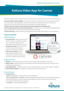 Kaltura Datasheet-Canvas WEB