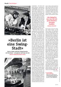 Musik Nachtleben  »Berlin ist eine SwingStadt« Electro Swing verbindet Swing-Klassiker mit Club Beats – und getanzt wird dazu bei der