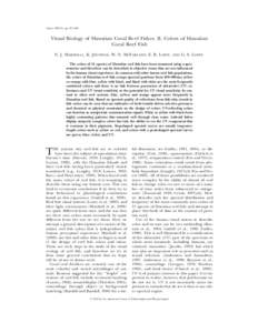 Copeia, 2003(3), pp. 455–466  Visual Biology of Hawaiian Coral Reef Fishes. II. Colors of Hawaiian Coral Reef Fish N. J. MARSHALL, K. JENNINGS, W. N. MCFARLAND, E. R. LOEW,