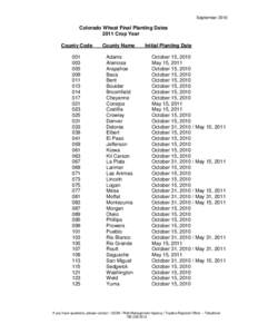 Kansas Wheat Final Planting Dates