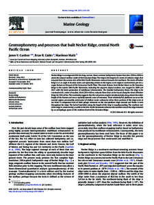 Marine Geology[removed]–325  Contents lists available at ScienceDirect Marine Geology journal homepage: www.elsevier.com/locate/margeo