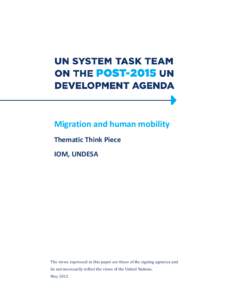 Human geography / Culture / Demographic economics / Immigration / Remittance / Migrant worker / International migration / Forced migration / Globalization / Human migration / Demography / Population