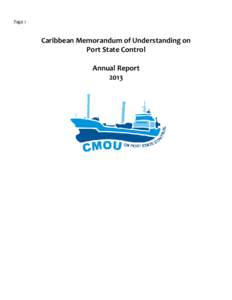 Page 1  Caribbean Memorandum of Understanding on Port State Control Annual Report 2013