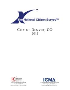 Science / Sampling / Denver / Denver metropolitan area / Citizen survey / Survey methodology / Benchmark / Quality of life / Psychometrics / Statistics / Evaluation