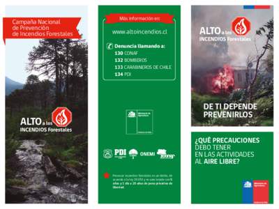 Campaña Nacional de Prevención de Incendios Forestales Más información en: