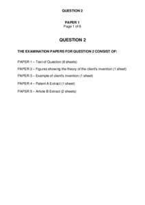 2002 Exam Paper Topic Group G - Drafting Patent Specifications - Q2 (Chemical)