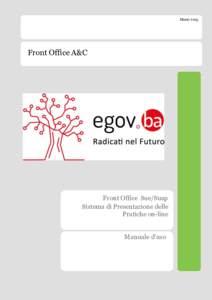 MarzoFront Office A&C Front Office Sue/Suap Sistema di Presentazione delle