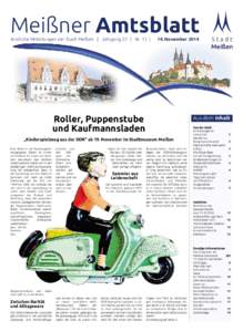 Meißner Amtsblatt Amtliche Mitteilungen der Stadt Meißen | Jahrgang 22 | Nr. 11 | 14. NovemberRoller, Puppenstube