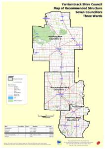 Yarriambiack Shire Council Map of Recommended Structure Seven Councillors Three Wards Tempy Tempy
