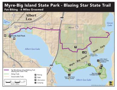 Myre-Big Island State Park - Blazing Star State Trail ro ad  Fat Biking - 6 Miles Groomed