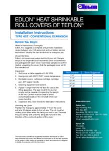Data Sheet-123  EDLON HEAT SHRINKABLE ROLL COVERS OF TEFLON® TM