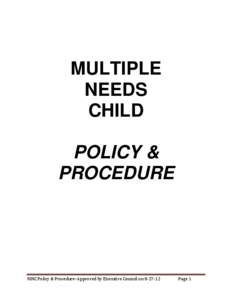 MULTIPLE NEEDS CHILD