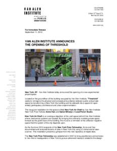 Alen / Mohsen Mostafavi / Marc Tsurumaki / Visual arts / Architecture / William Van Alen / Lead Pencil Studio / Martha Rosler / Van Alen