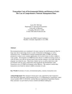 Agriculture in the United States / Business / Livestock / Industrial agriculture / Concentrated Animal Feeding Operations / Marginal cost / Transaction cost / Average cost / Economies of scale / Agriculture / Costs / Microeconomics