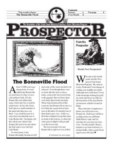 Contents Feature N ext Month This month’s theme: The Bonneville Flood