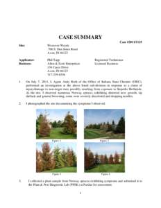 CASE SUMMARY Case #[removed]Site: Westover Woods 700 S. Dan Jones Road