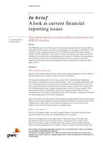 inform.pwc.com  In brief A look at current financial reporting issues No. INT2016-08