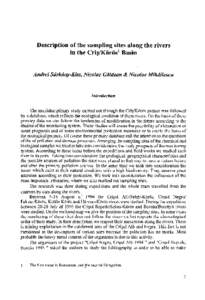 Description of the sampling sites along the rivers in the Crig/Kiirtisr Basin Andrei Sdrkdny-Kiss, Nicolae Gdldesn & Nicolae Mihdilescu  Introduction