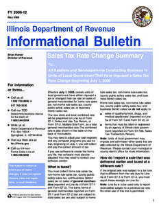 FY[removed]Sales Tax Rate Change Summary