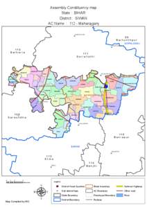 Assembly Constituency map State : BIHAR District : SIWAN AC Name : 112 - Maharajganj  !