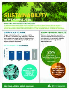 Companies listed on the New York Stock Exchange / Federal Way /  Washington / Weyerhaeuser / Sustainability / Environment / Environmental social science / Environmental economics