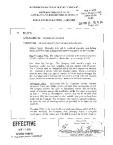 SOUTHWESTERN PUBLIC SERVICE COMPANY NEW MEXICO FIFTH REVISED RULE NO. 18 CANCELING FOURTH REVISED RULE NO. 18 RULES AND REGULATIONS - ELECTRIC