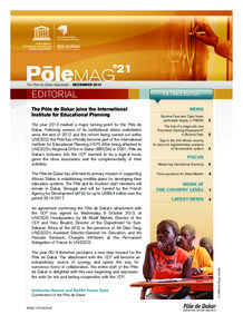 PôleMag n° 21: the Pôle de Dakar newsletter, December 2013; PôleMag: the Pôle de Dakar newsletter; Vol.:21; 2013