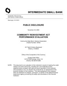 Economy of the United States / United States housing bubble / Politics of the United States / Community Reinvestment Act / Banking in the United States / Community development financial institution / Home Mortgage Disclosure Act / OneCalifornia Bank / Umpqua Holdings Corporation / Mortgage industry of the United States / Community development / United States federal banking legislation