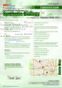 Synthetic BiologyConference Guide International Conference on