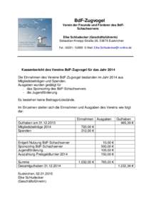 BdF-Zugvogel Verein der Freunde und Förderer des BdFSchachservers Elke Schludecker (Geschäftsführerin) Sebastian-Kneipp-Straße 26, 53879 Euskirchen Tel.: E-Mail: 