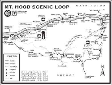 Columbia River Gorge / Mount Hood / Historic Columbia River Highway / Interstate 84 / Multnomah Falls / Timberline Lodge / Eagle Creek / Zig zag / Oregon / Mount Hood National Forest / Geography of the United States