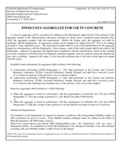 California Department of Transportation Division of Engineering Services Materials Engineering and Testing Services 5900 Folsom Boulevard Sacramento, CA[removed]
