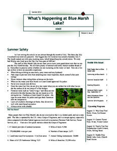 Summer[removed]What’s Happening at Blue Marsh Lake? USACE Volume 3, Issue 3