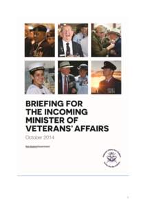 1  BRIEFING FOR THE INCOMING MINISTER OF VETERANS’ AFFAIRS Contents 1.