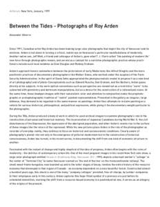 Between the Tides - Photographs of Roy Arden