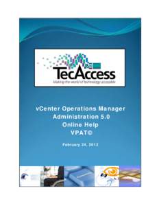 vCenter Operations Manager Administration 5.0 Online Help VPAT: VMware, Inc.