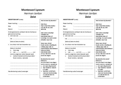 Montessori Lyceum Herman Jordan Zeist