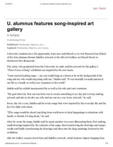 U. alumnus features song-inspired art g… Login | Register  U. alumnus features song-inspired art