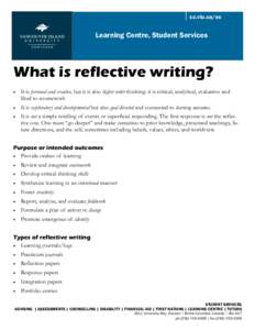 Philosophy of education / Educational psychology / Reflective writing / Writing / Critical thinking / Eleanor Duckworth / Education / Epistemology / Knowledge