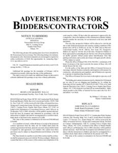 ADVERTISEMENTS FOR  BIDDERS/CONTRACTORS NOTICE TO BIDDERS OFFICE OF GENERAL SERVICES