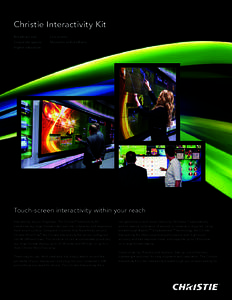 Christie Interactivity Kit Broadcast sets Live events  Corporate spaces