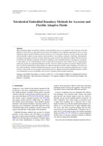 EUROGRAPHICST. Akenine-Möller and M. Zwicker (Guest Editors) Volume), Number 2  Tetrahedral Embedded Boundary Methods for Accurate and