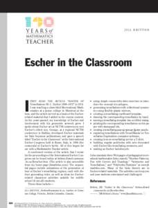 Jill Britton  Escher in the Classroom I