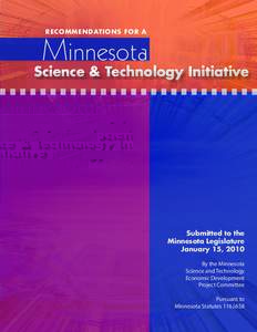 RECOMMENDATIONS FOR A  Minnesota Science & Technology Initiative