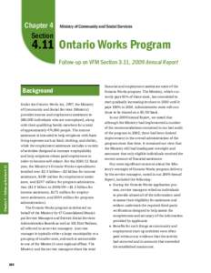 4.11: Ontario Works Program