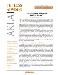 AKLA  THE LOSS ADVISOR  ANDERSON KILL LOSS ADVISORS