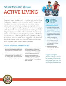 Nutrition / Health promotion / Sports science / Health in the United States / Physical Activity Guidelines for Americans / Physical exercise / Active Living / Weight loss / Physical education / Health / Medicine / Exercise
