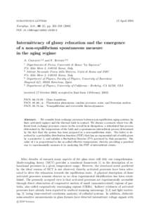 EUROPHYSICS LETTERS  15 April 2004 Europhys. Lett., 66 (2), pp. 253–DOI: epl/i2003