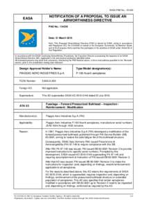 EASA PAD No.: [removed]EASA NOTIFICATION OF A PROPOSAL TO ISSUE AN AIRWORTHINESS DIRECTIVE